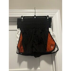 Free People Movement The Way Home Short Black Burnt Orange Womens Large Game Day